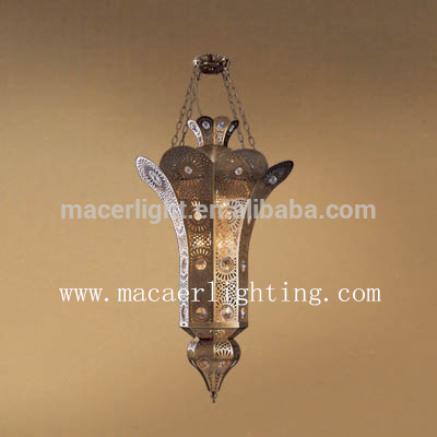 Arabic Moroccan hanging lamp, Brass Handmade pendant Lantern